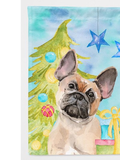Caroline's Treasures 28 x 40 in. Polyester Fawn French Bulldog Christmas Flag Canvas House Size 2-Sided Heavyweight product