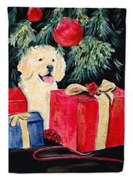 28 x 40 in. Polyester Golden Retriever Christmas Gift Flag Canvas House Size 2-Sided Heavyweight
