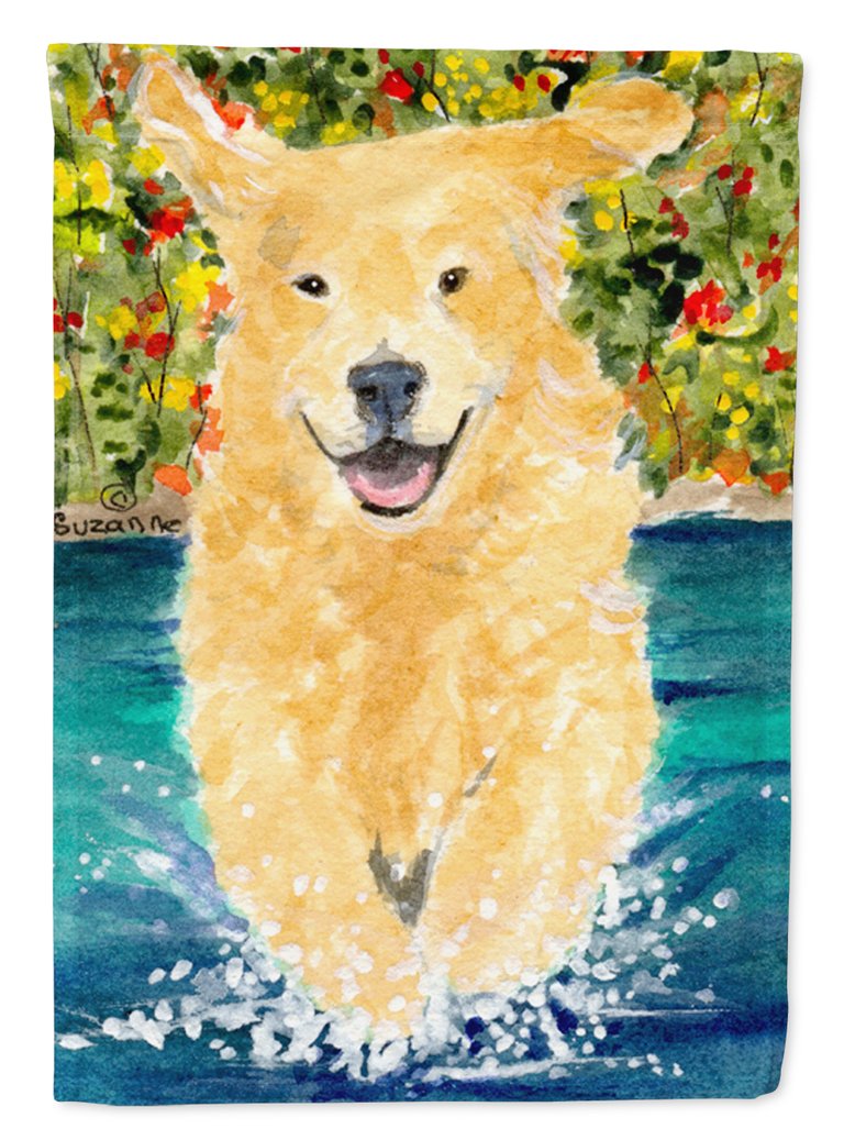 28 x 40 in. Polyester Golden Retriever Flag Canvas House Size 2-Sided Heavyweight