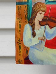28 x 40 in. Polyester Italian Greyhounds and Violinist  Flag Canvas House Size 2-Sided Heavyweight