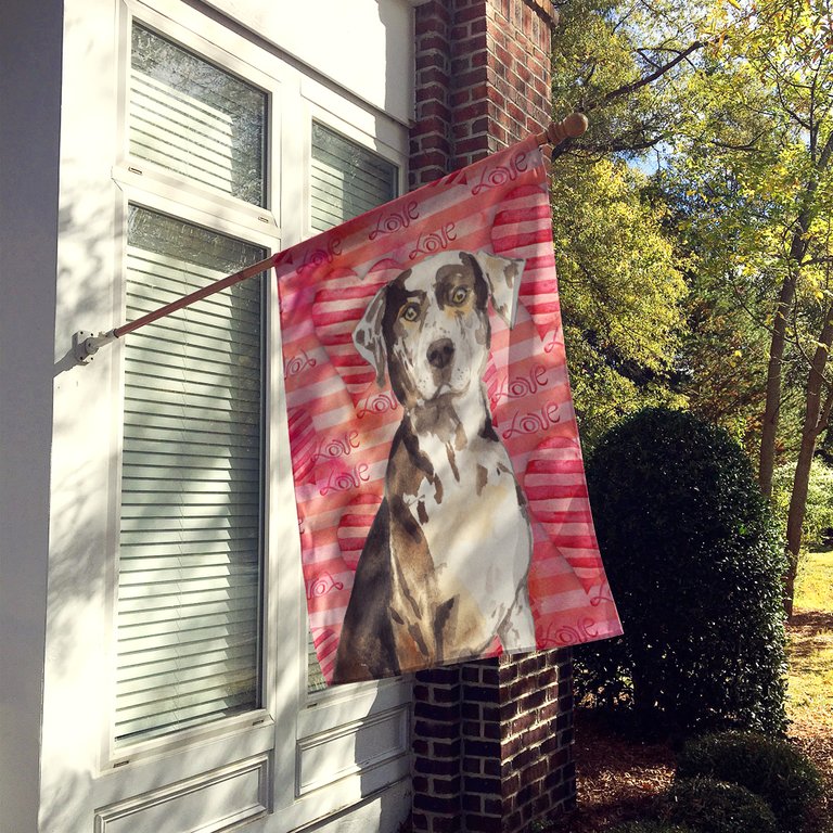 28 x 40 in. Polyester Love a Catahoula Leopard Dog Flag Canvas House Size 2-Sided Heavyweight