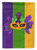 28 x 40 in. Polyester Mardi Gras with Feathers Flag Canvas House Size 2-Sided Heavyweight