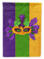 28 x 40 in. Polyester Mardi Gras with Feathers Flag Canvas House Size 2-Sided Heavyweight