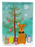 28 x 40 in. Polyester Merry Christmas Tree Airedale Flag Canvas House Size 2-Sided Heavyweight