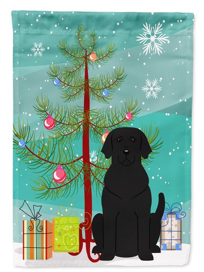 Caroline's Treasures 28 x 40 in. Polyester Merry Christmas Tree Black Labrador Flag Canvas House Size 2-Sided Heavyweight product