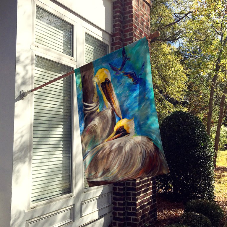 28 x 40 in. Polyester Pelicans Remembering Flag Canvas House Size 2-Sided Heavyweight