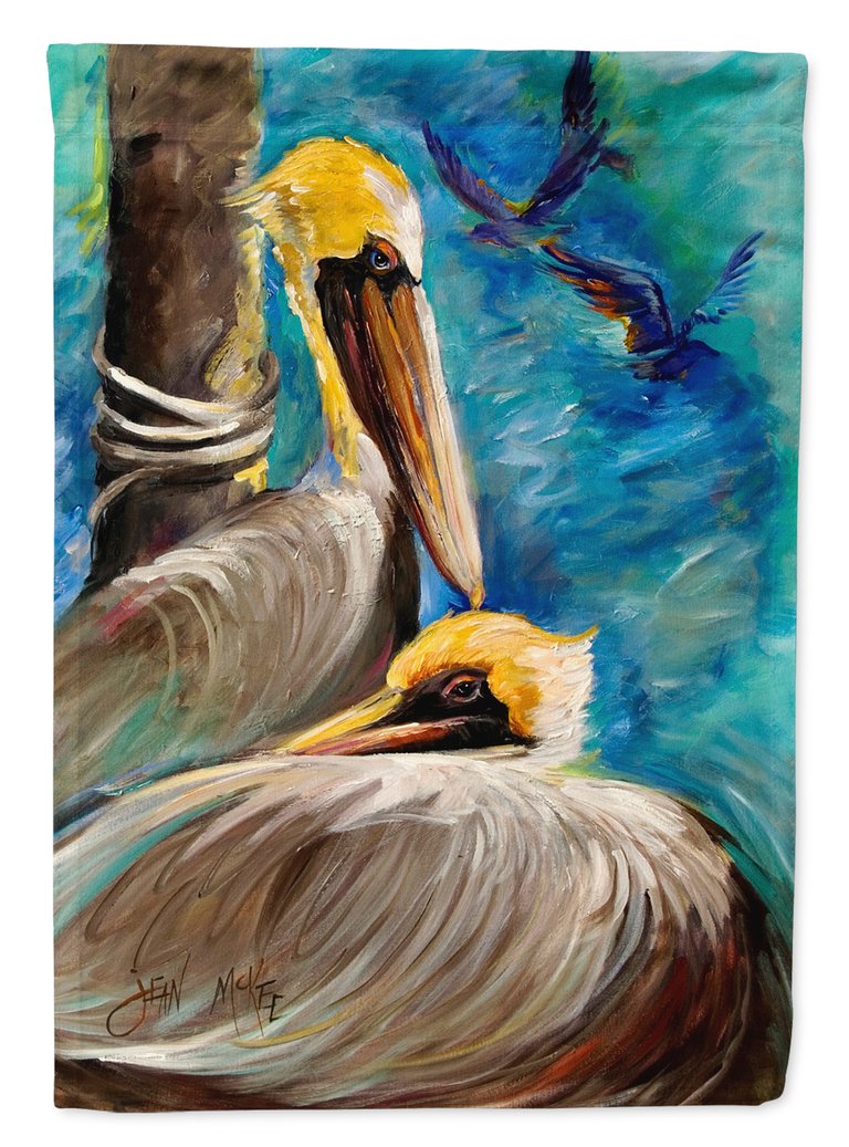 28 x 40 in. Polyester Pelicans Remembering Flag Canvas House Size 2-Sided Heavyweight