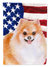 28 x 40 in. Polyester Pomeranian #2 Patriotic Flag Canvas House Size 2-Sided Heavyweight