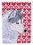 28 x 40 in. Polyester Siberian Husky Hearts Love Valentine's Day Flag Canvas House Size 2-Sided Heavyweight