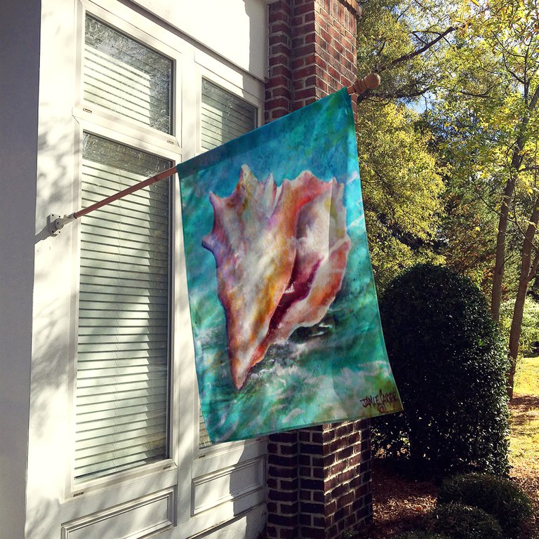 28 x 40 in. Polyester The Jewel of the Sea Shell Flag Canvas House Size 2-Sided Heavyweight