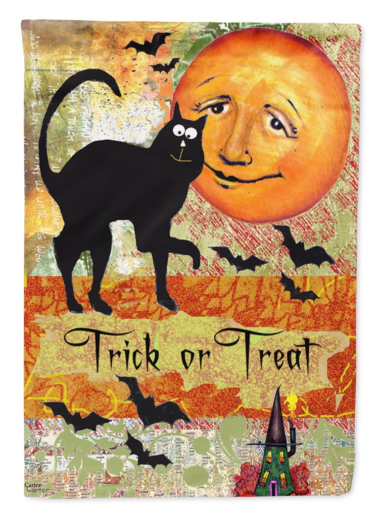 28 x 40 in. Polyester Trick or Treat Moon Halloween Flag Canvas House Size 2-Sided Heavyweight