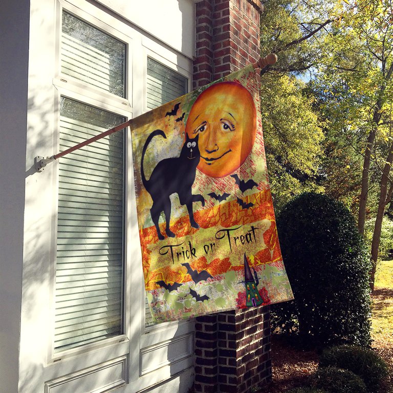 28 x 40 in. Polyester Trick or Treat Moon Halloween Flag Canvas House Size 2-Sided Heavyweight