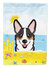 28 x 40 in. Polyester Tricolor Corgi Summer Beach Flag Canvas House Size 2-Sided Heavyweight