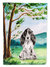 28 x 40 in. Polyester Under the Tree Black Parti Cocker Spaniel Flag Canvas House Size 2-Sided Heavyweight