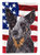 28 x 40 in. Polyester USA American Flag with Australian Cattle Dog Flag Canvas House Size 2-Sided Heavyweight