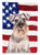 28 x 40 in. Polyester USA American Flag with Schnauzer Flag Canvas House Size 2-Sided Heavyweight