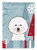 28 x 40 in. Polyester Winter Holiday Bichon Frise Flag Canvas House Size 2-Sided Heavyweight