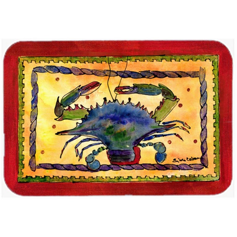 8056LCB Crab Glass Cutting Board - Large