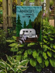 Airstream Camper Adventure Awaits Garden Flag 2-Sided 2-Ply