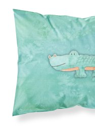 Alligator Watercolor Fabric Standard Pillowcase