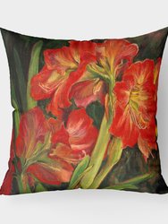 Amaryllis by Neil Drury Fabric Decorative Pillow