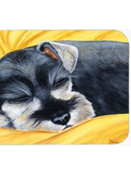 AMB1161LCB Snoozing Schnauzer Glass Large Cutting Board