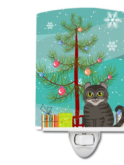 Caroline's Treasures American Curl Cat Merry Christmas Tree Ceramic Night Light product