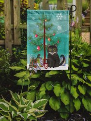 American Curl Cat Merry Christmas Tree Garden Flag 2-Sided 2-Ply