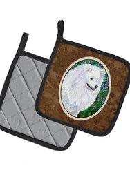 American Eskimo Pair of Pot Holders