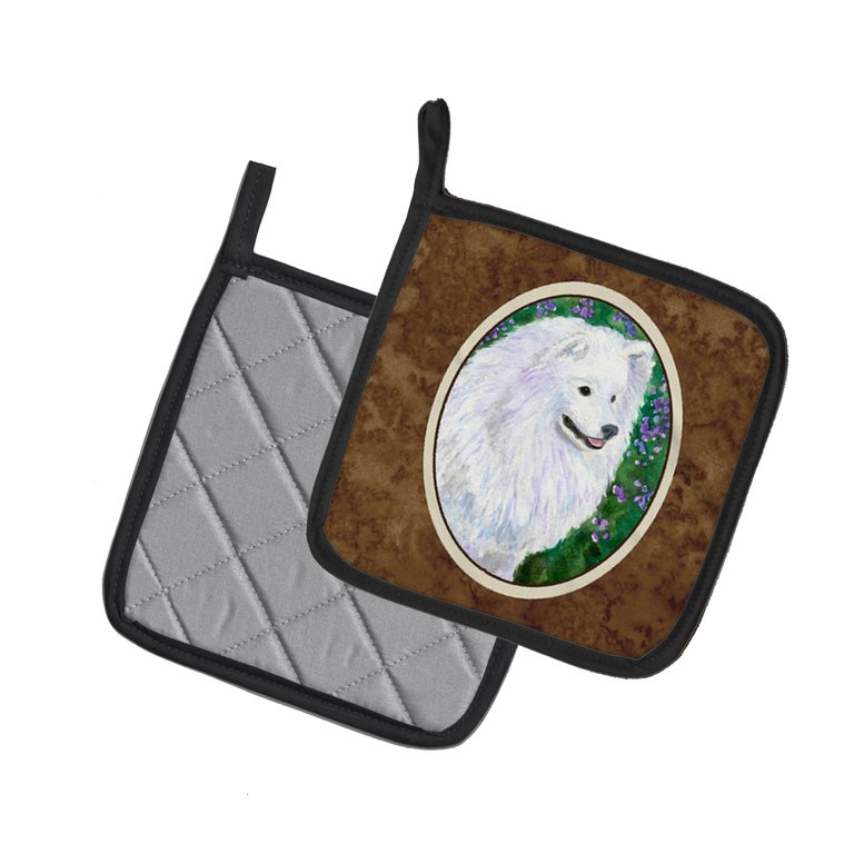 American Eskimo Pair of Pot Holders