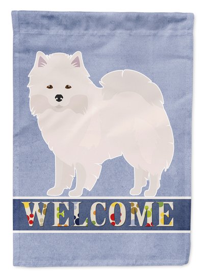 Caroline's Treasures American Eskimo Welcome Garden Flag 2-Sided 2-Ply product