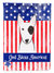 American Flag And Bull Terrier Garden Flag 2-Sided 2-Ply