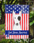 American Flag And Bull Terrier Garden Flag 2-Sided 2-Ply