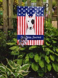 American Flag And Bull Terrier Garden Flag 2-Sided 2-Ply