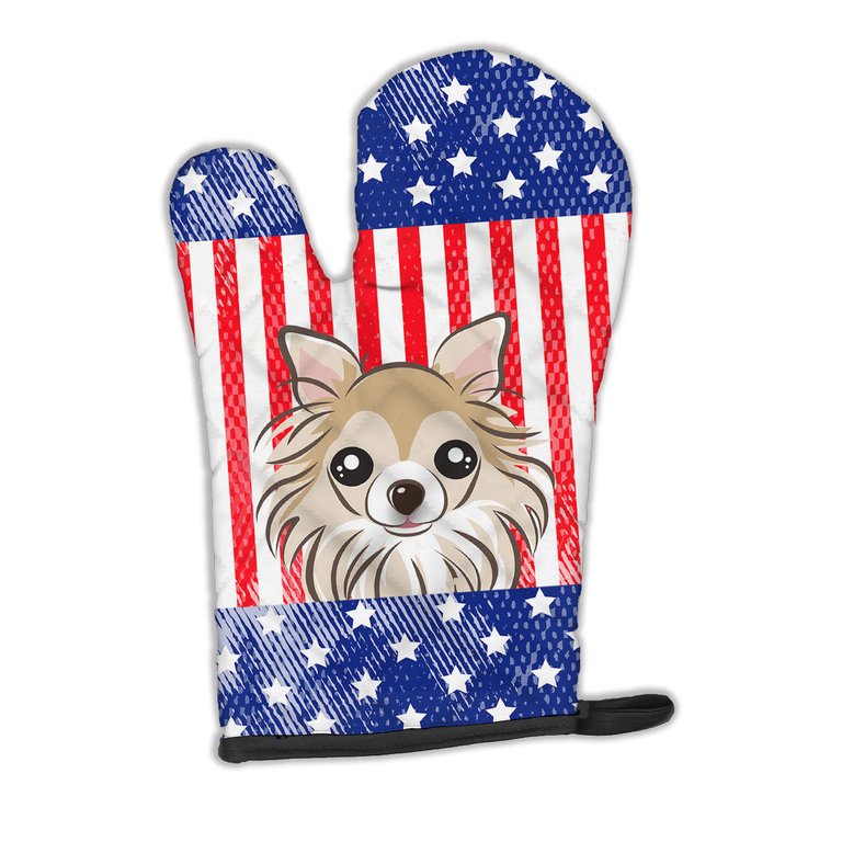 American Flag and Chihuahua Oven Mitt