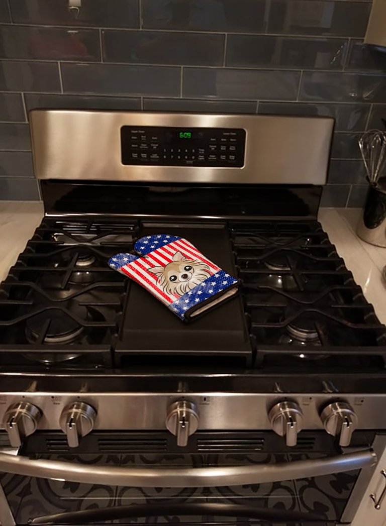 American Flag and Chihuahua Oven Mitt