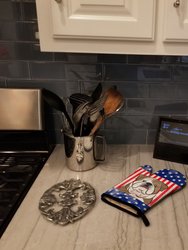 American Flag and English Bulldog  Oven Mitt