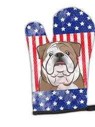 American Flag and English Bulldog  Oven Mitt