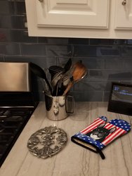 American Flag and French Bulldog Oven Mitt