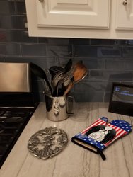 American Flag and Japanese Chin Oven Mitt