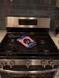 American Flag and Smooth Black and Tan Dachshund Oven Mitt