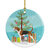 American Foxhound Christmas Ceramic Ornament