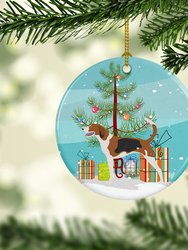 American Foxhound Christmas Ceramic Ornament
