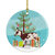 American Spotted Donkey Christmas Ceramic Ornament