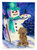 Artist Snowman with Boykin Spaniel Garden Flag 2-Sided 2-Ply