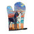 At sunset Great Dane Harlequin and Black Oven Mitt