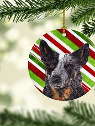 Australian Cattle Dog Candy Cane Holiday Christmas Ceramic Ornament