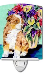 Australian Shepherd Ceramic Night Light