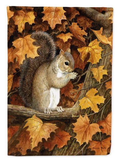 Caroline's Treasures Autumn Grey Squirrel By Daphne Baxter Garden Flag 2-Sided 2-Ply product