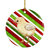 Baby Chick Candy Cane Holiday Christmas Ceramic Ornament